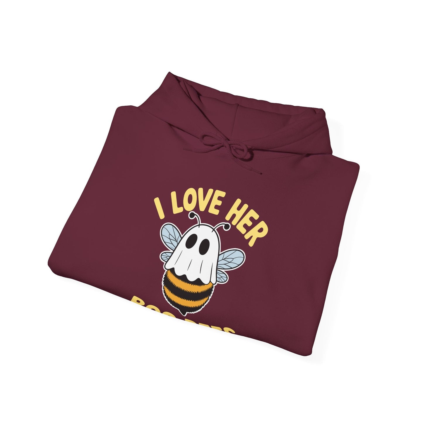 I Love Her Boo Bees Couples Halloween Adult Costume His Men Hoodie