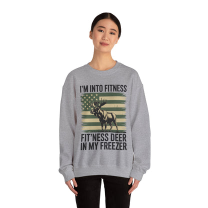 Hunting Im Into Fitness Fit Ness Deer Freezer Men Women Sweatshirt