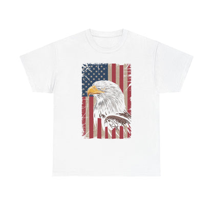American Flag Bald Eagle Patriotic Red White Blue T-Shirt
