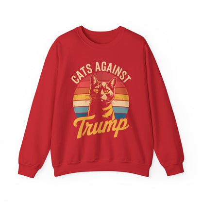 Cats Against Trump Funny Anti Trump Election Funny Cat Sweatshirt