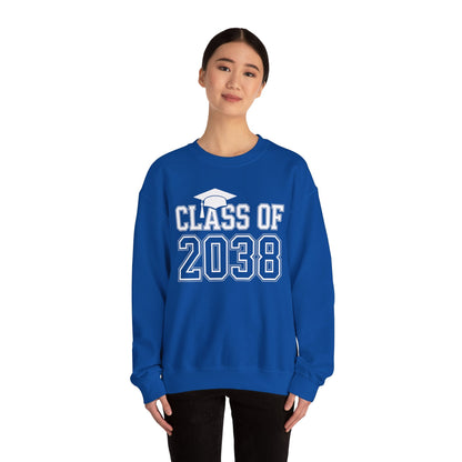 Class of 2038 Grow With Me Funny Kindergarten Back To School Sweatshirt