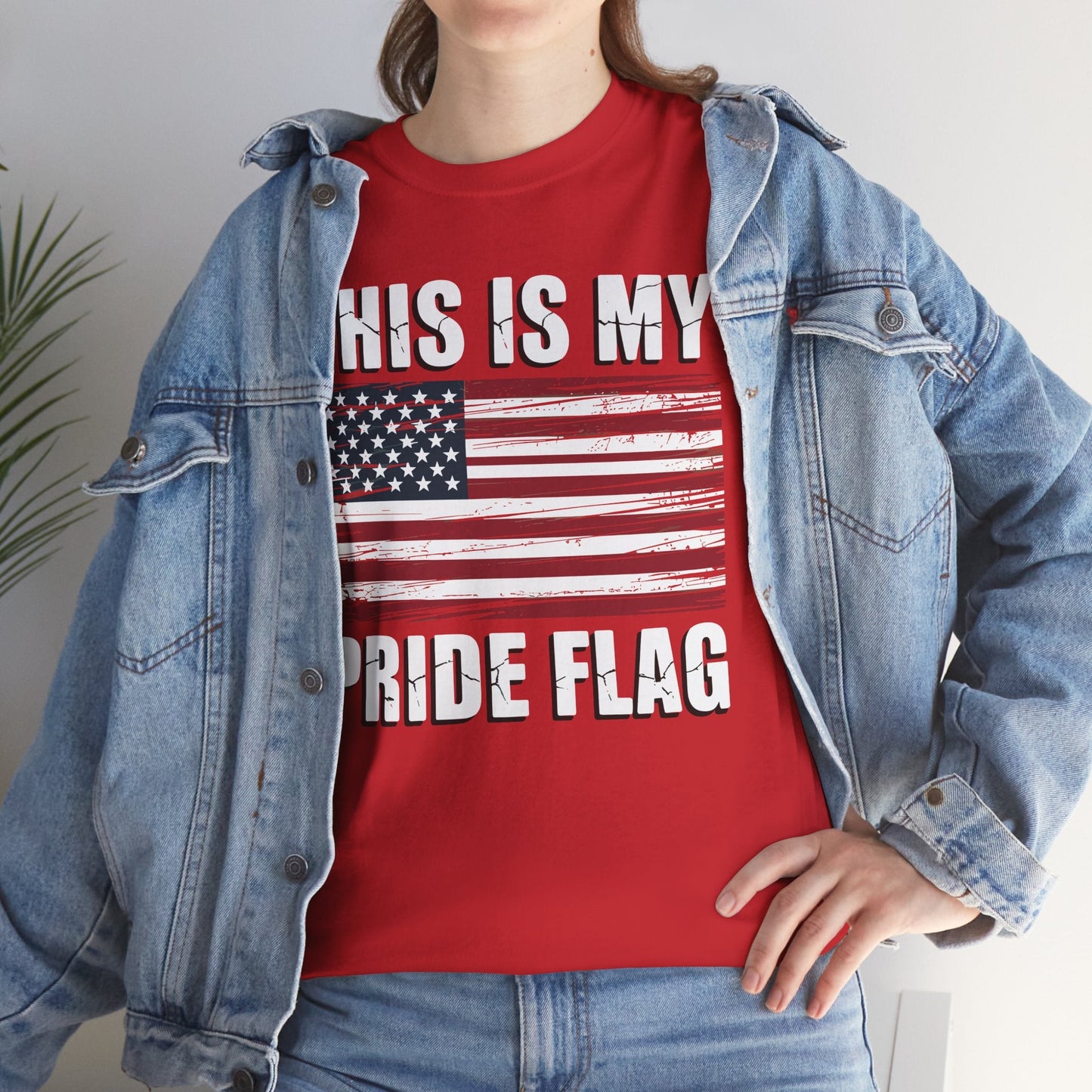 This Is My Pride Flag USA American 4th of July Patriotic T-Shirt