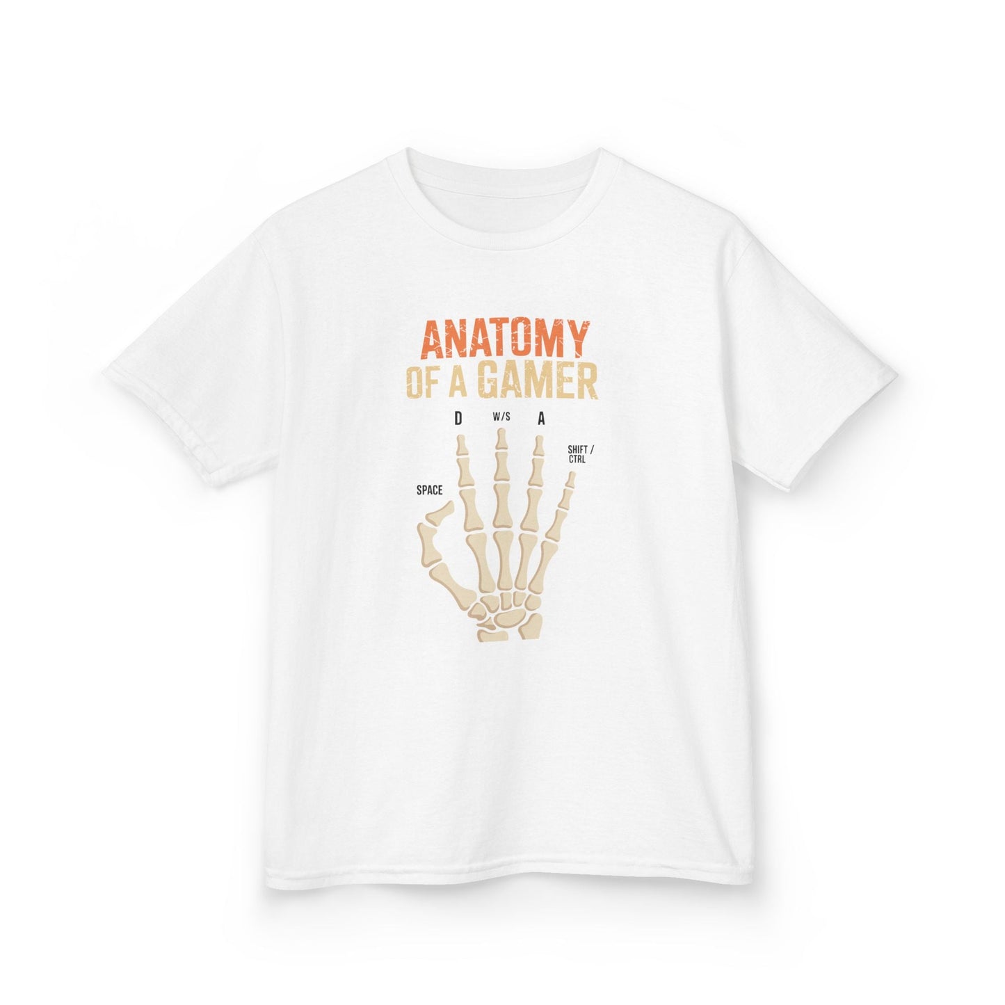 Funny Anatomy Of A Gamer Skeleton Hand Boys Kids Teens T-Shirt