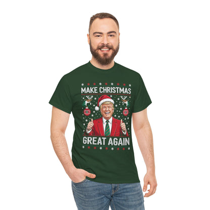Funny Trump Make Christmas Great Again Xmas Pajamas Ugly T-Shirt