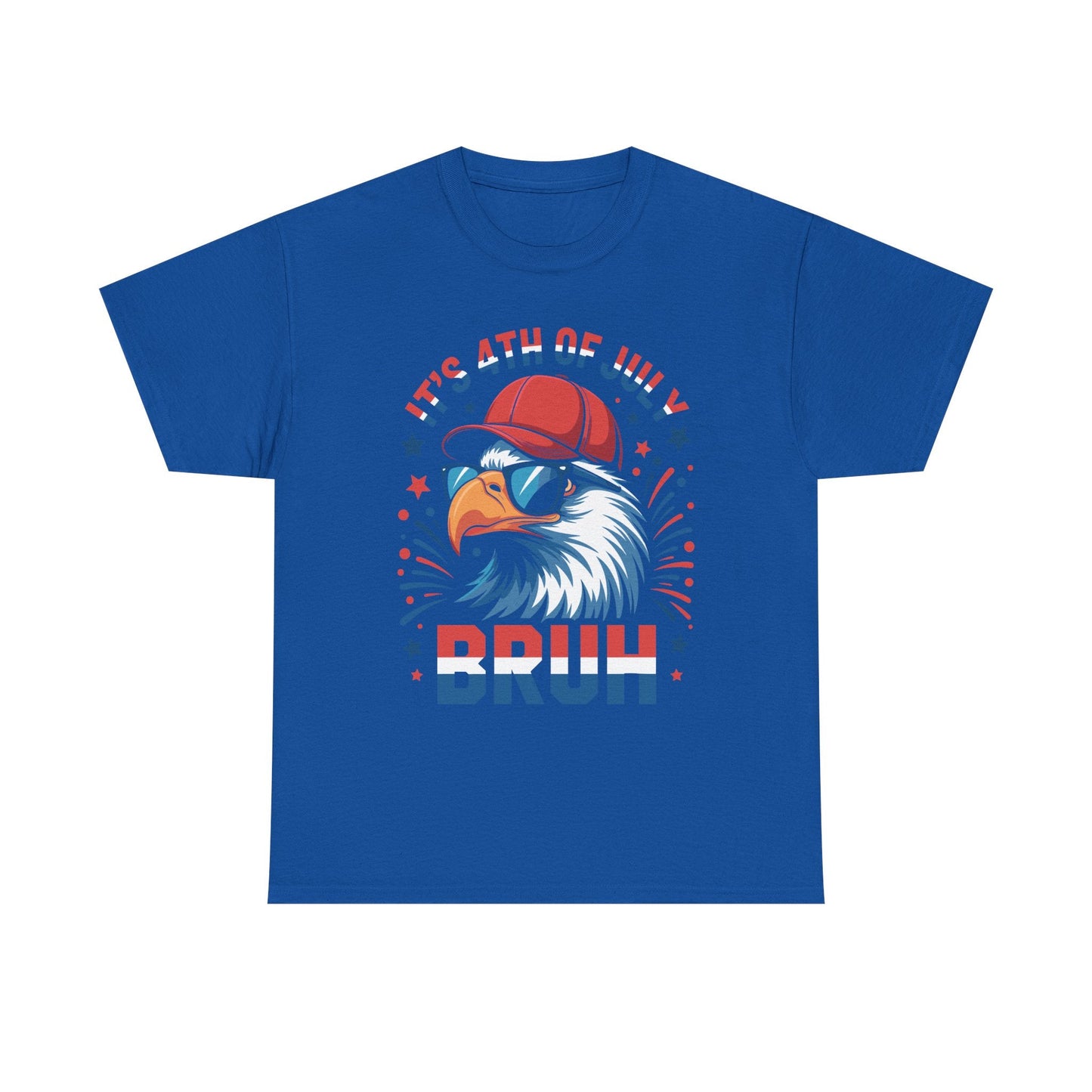 Bruh 4th Of July Boys Kids Fourth Of July Bald Eagle T-Shirt