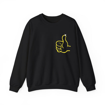 Funny Thumbs Up Emoji Graphic Positive Vibes Sweatshirt