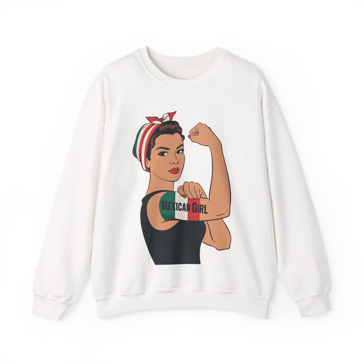 Mexican Girl Mujer Rosie Riveter Cinco De Mayo Fiesta  Sweatshirt Women