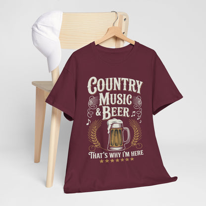 Vintage Country Music and Beer That's Why I'm Here Legends T-Shirt