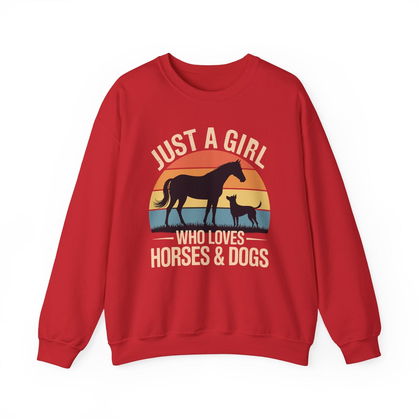 Just A Girl Who Loves Horses and Dogs Women Girls Sweatshirt
