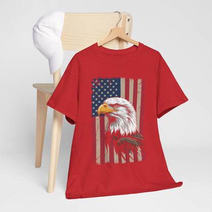 American Flag Bald Eagle Patriotic Red White Blue T-Shirt
