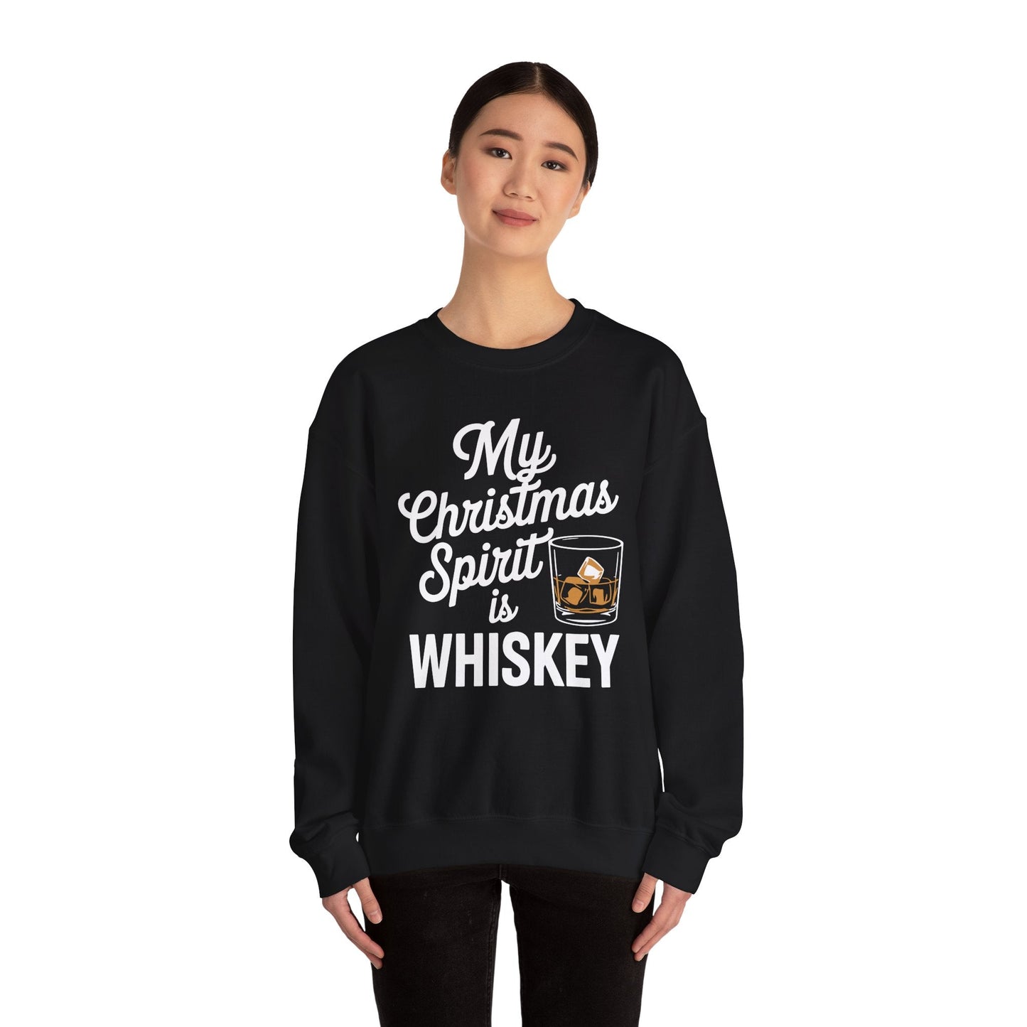 Funny Christmas Drinking Shirt Whiskey Liquor Drinker Saying Sweatshirt