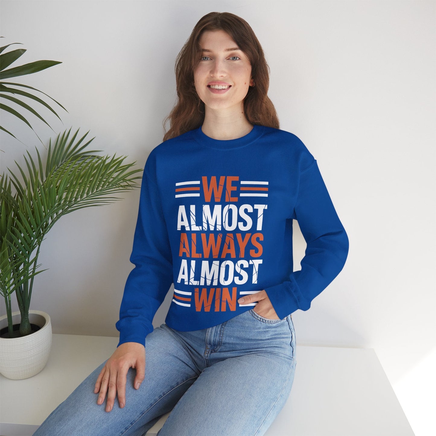 Funny Cleveland Throwback We Almost Always Almost Win Football Fans Lovers Sweatshirt