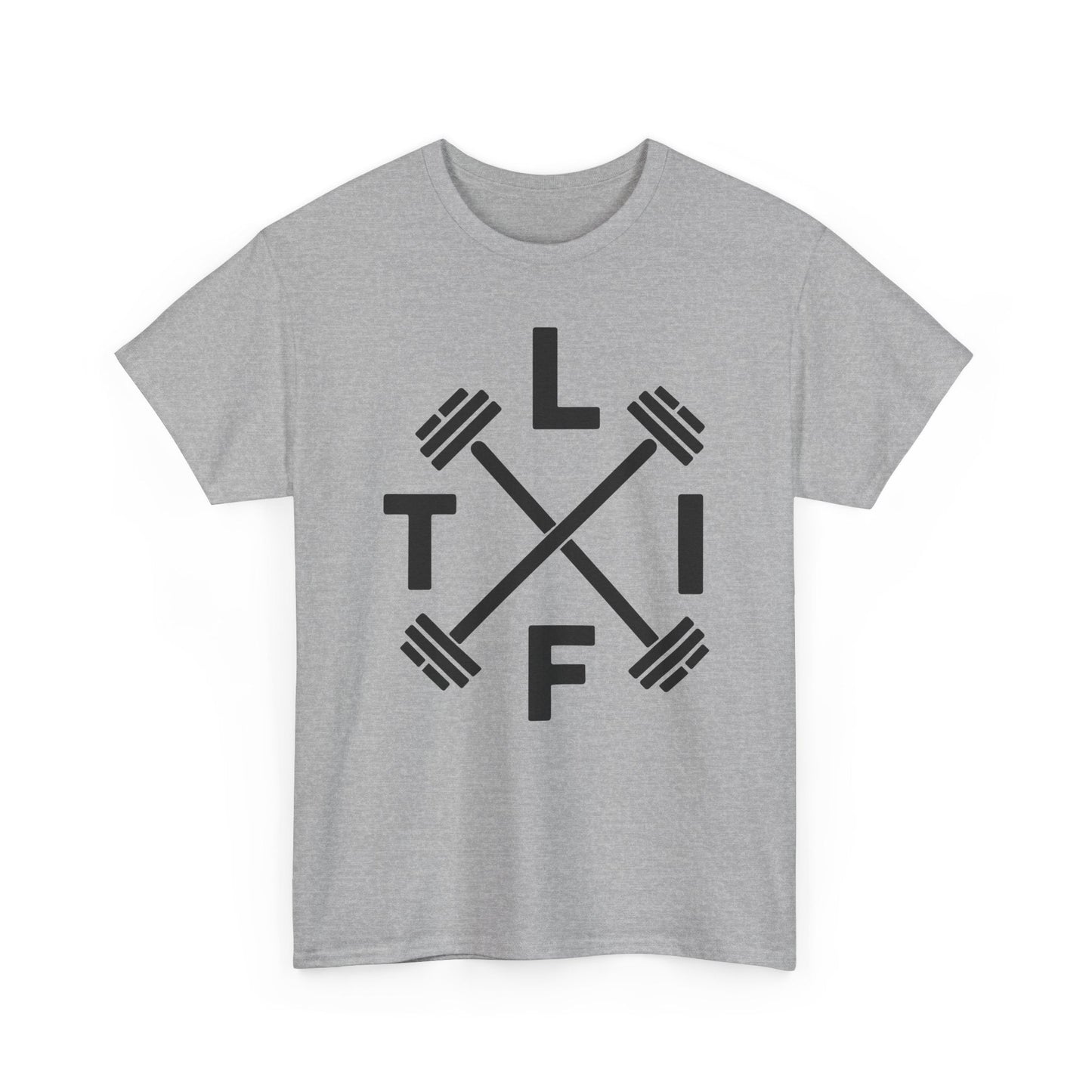 LIFT Weightlifting Fitness Barbells Crossed Circle T-Shirt