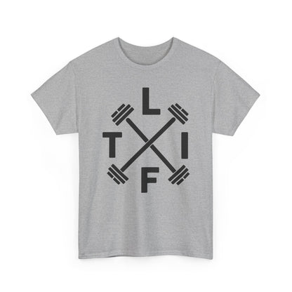 LIFT Weightlifting Fitness Barbells Crossed Circle T-Shirt