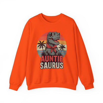 Auntiesaurus T Rex Dinosaur Auntie Saurus Family Matching Sweatshirt