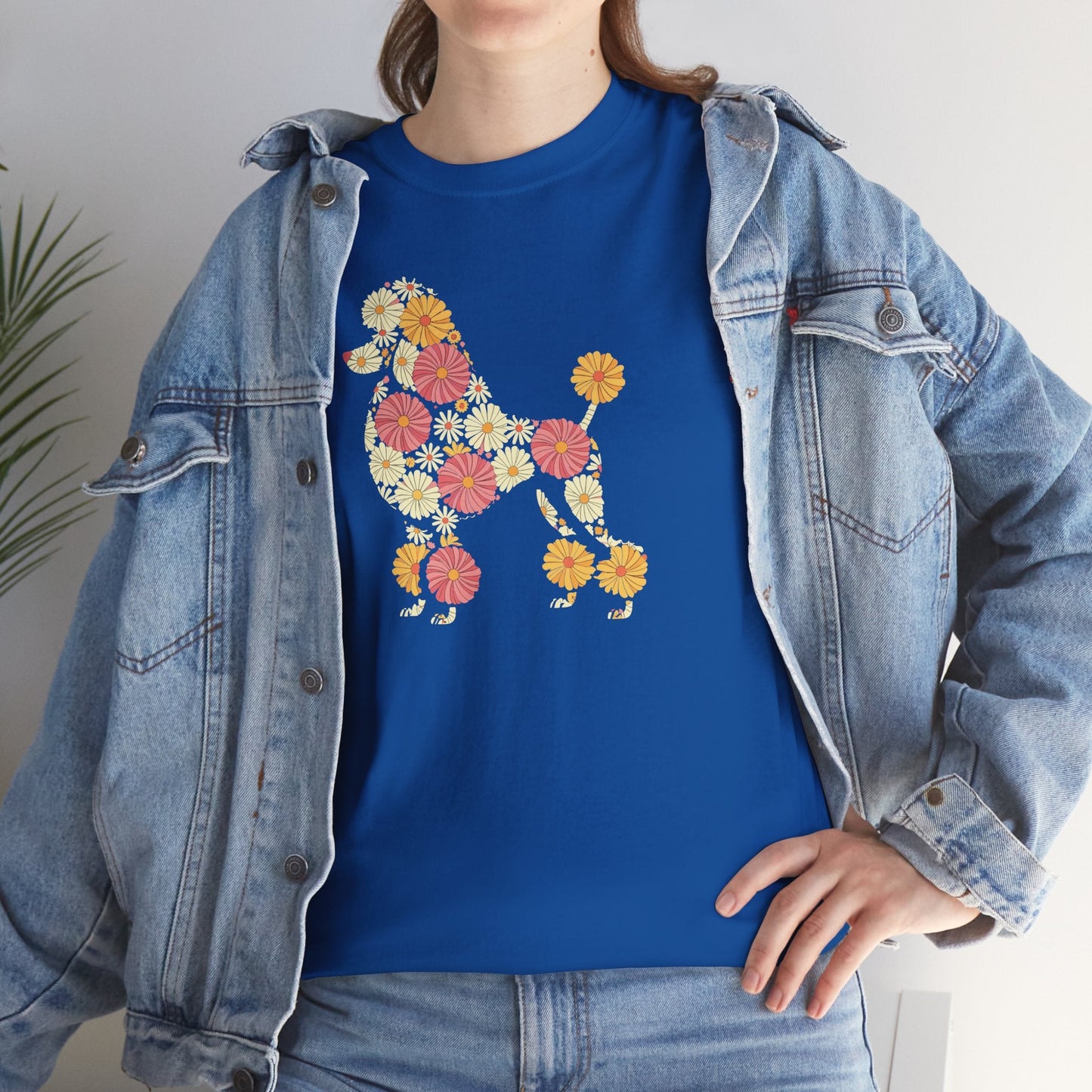 Funny Floral Flower Poodle Mom Grandma Womens Mothers Day T-Shirt