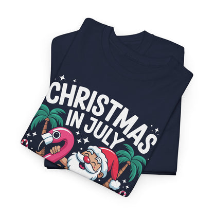 Christmas In July 2025 Squad Summer Beach Vacation Xmas Cool T-Shirt