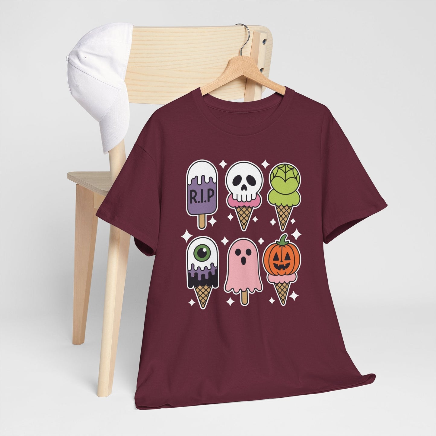 Horror Movie Summer Popsicle Halloween Ice Cream Summer-ween T-Shirt for Men Women