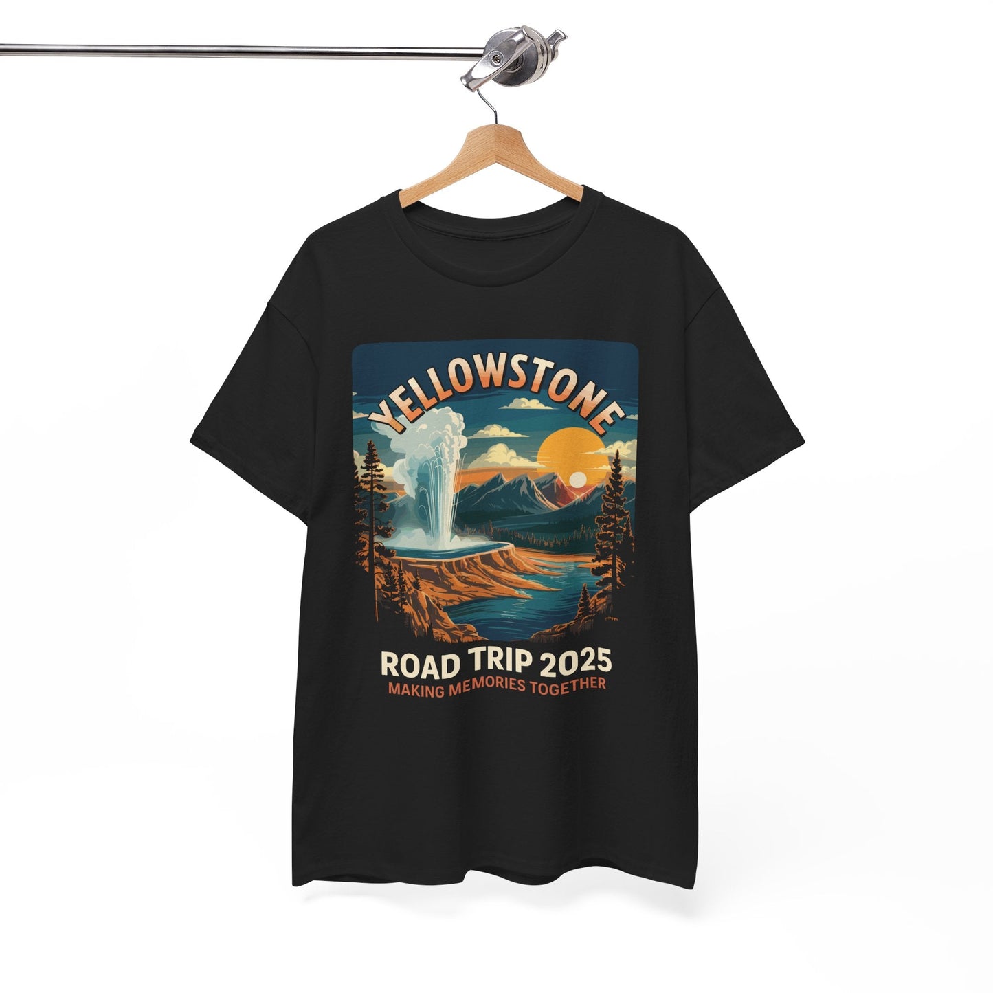 Yellowstone Family Road Trip 2025 National Park Outdoor T-Shirt