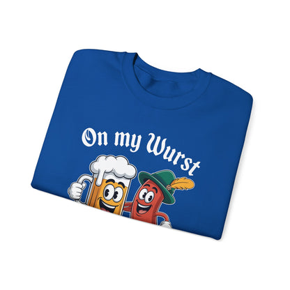 Oktoberfest On My Wurst Behaviour German Beer Sausage Adults Sweatshirt