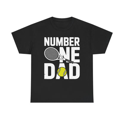 Tennis Dad Number One Daddy with Tennis Sayings Fathers Day T-Shirt