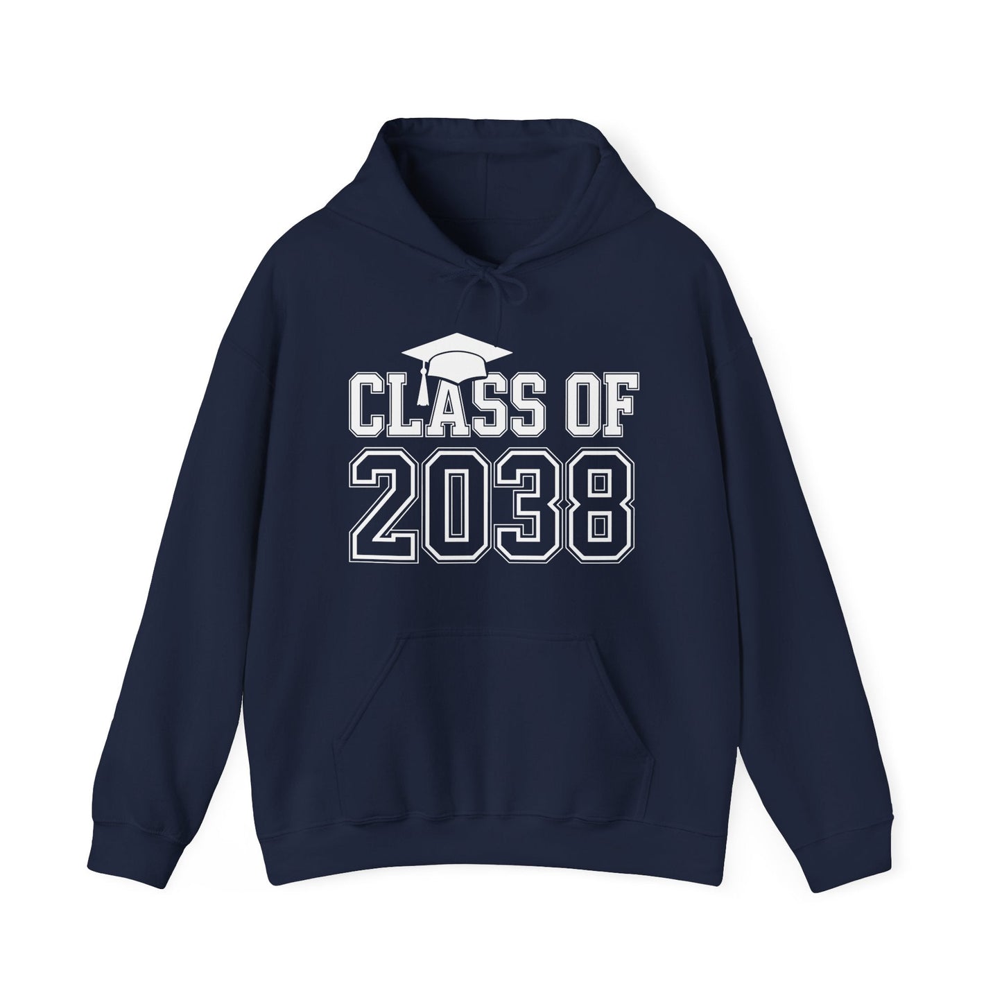 Class of 2038 Grow With Me Funny Kindergarten Back To School Hoodie