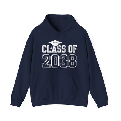 Class of 2038 Grow With Me Funny Kindergarten Back To School Hoodie