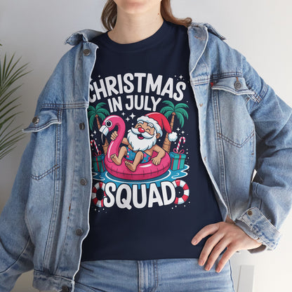 Christmas In July 2025 Squad Summer Beach Vacation Xmas Cool T-Shirt