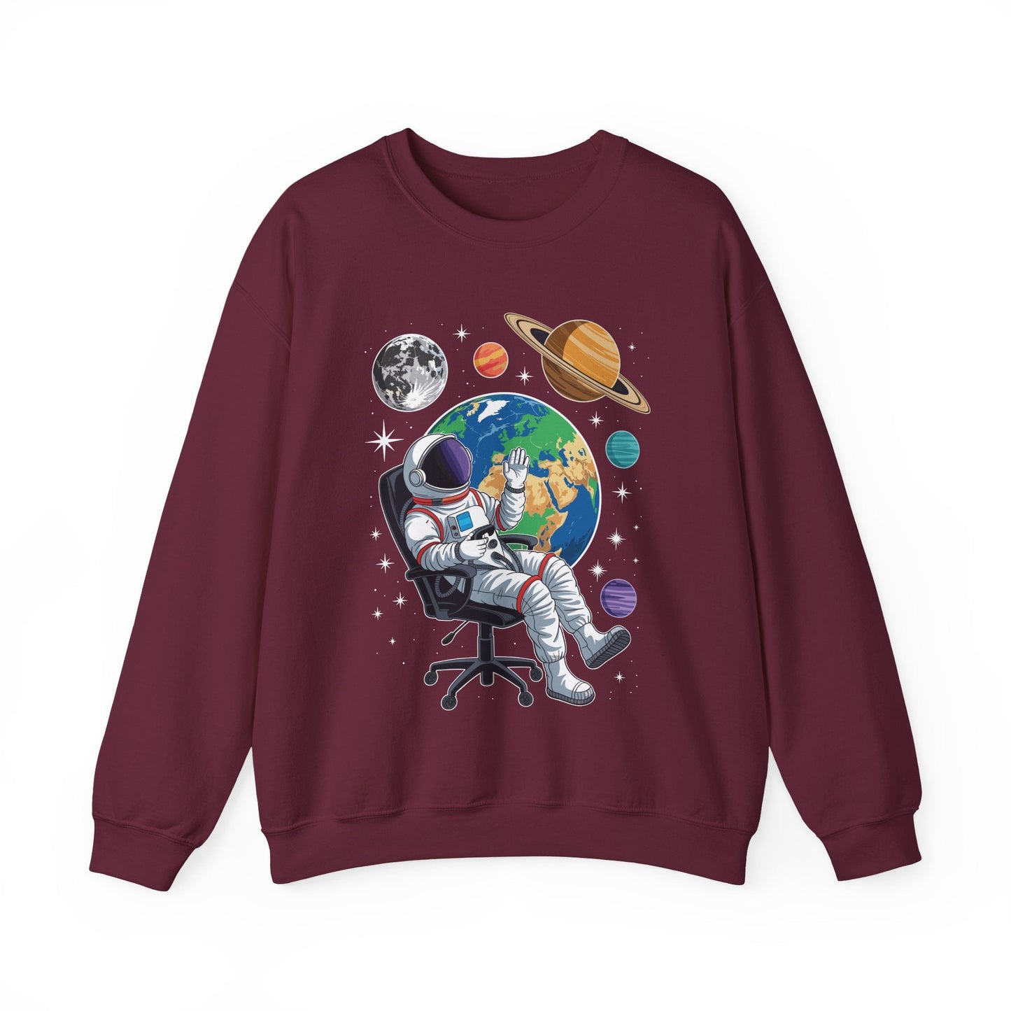Astronaut Gamer Space Gaming System Planets Sweatshirt