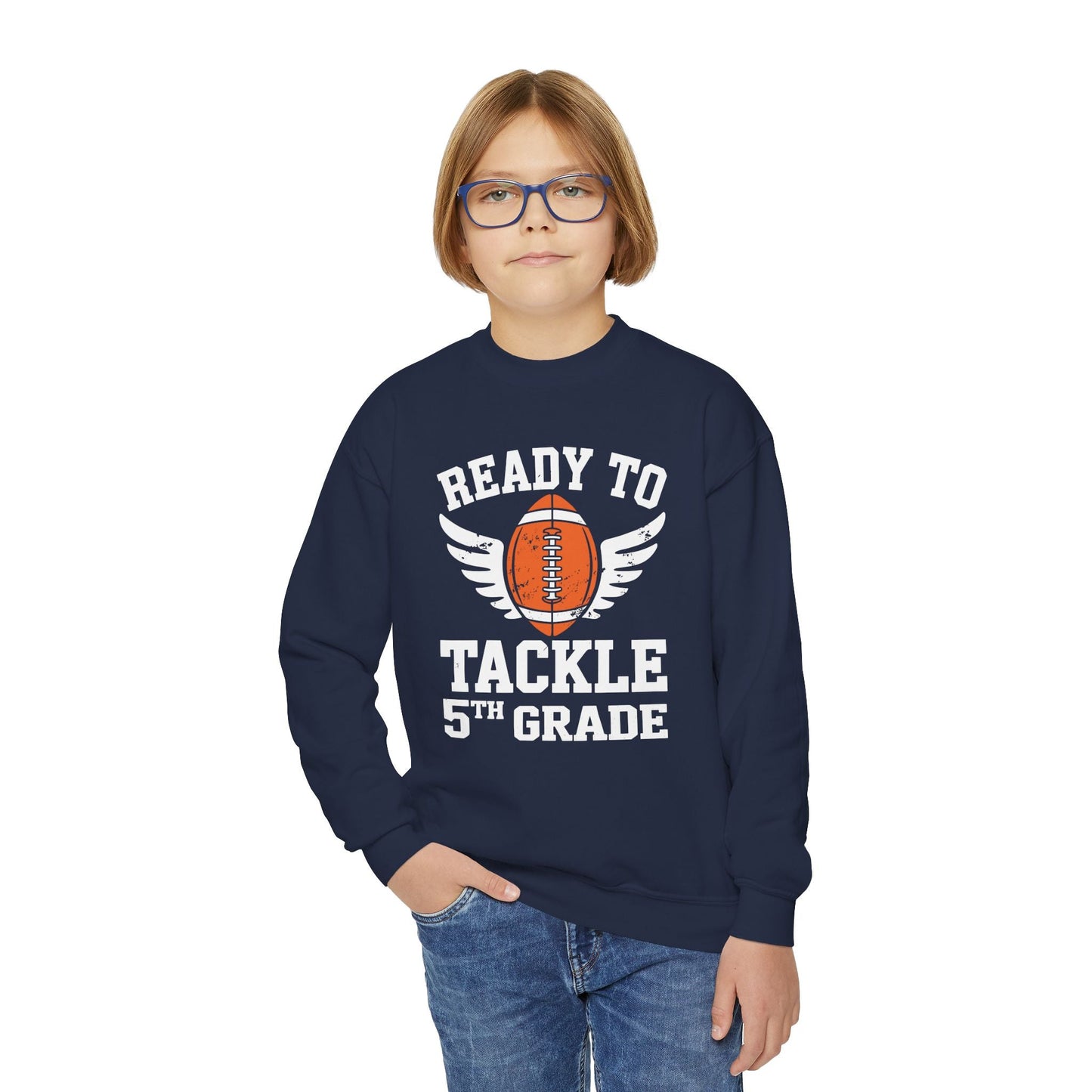 Ready To Tackle 5th Grade Football First Day Sport Kids Sweatshirt
