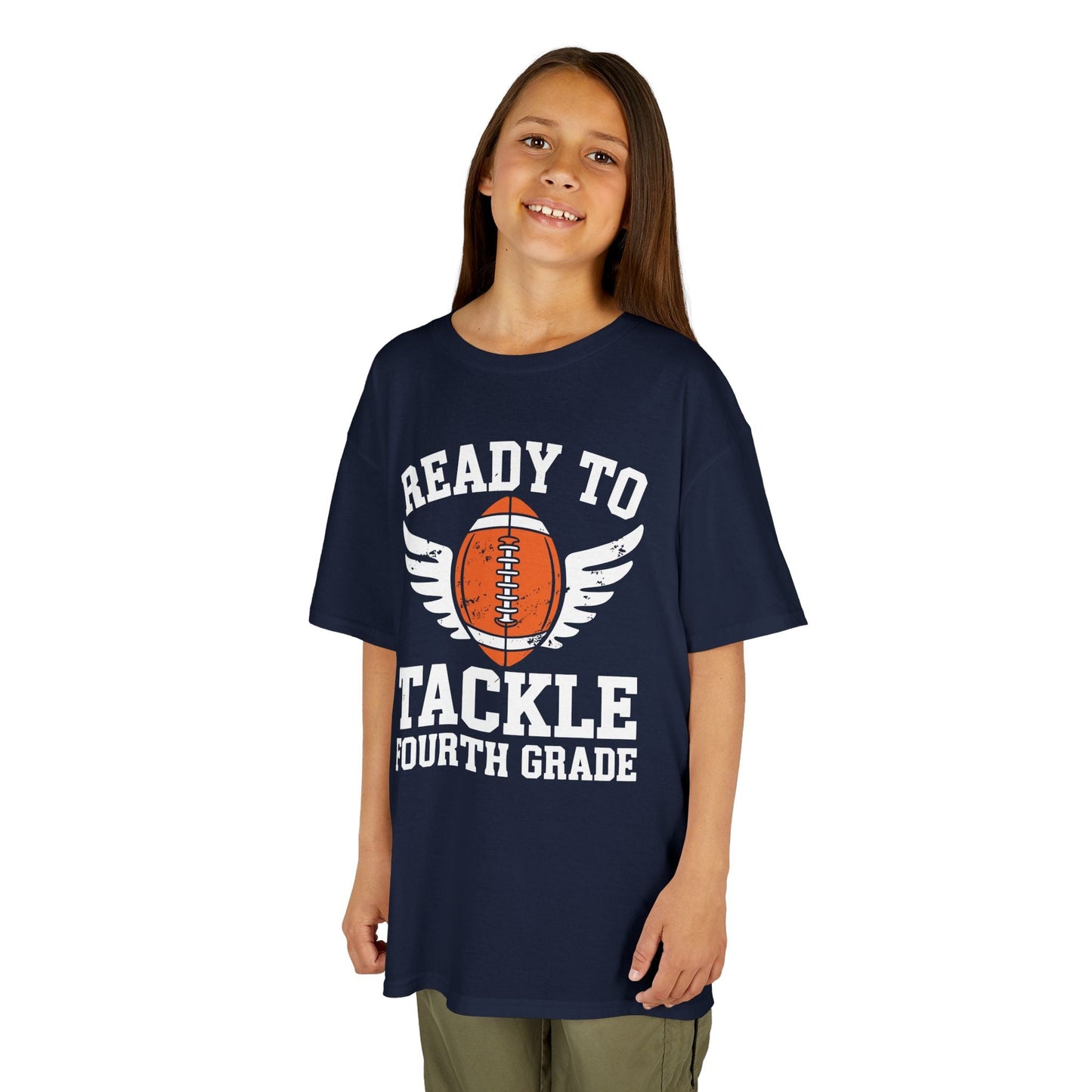 Ready To Tackle Fourth Grade Back To School Football T-Shirt