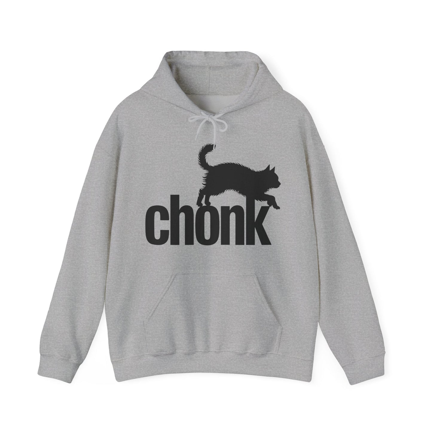 Chonk Cat Meme Funny Black Hoodie