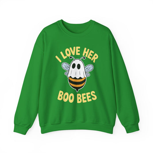 I Love Her Boo Bees Couples Halloween Adult Costume His Men Sweatshirt