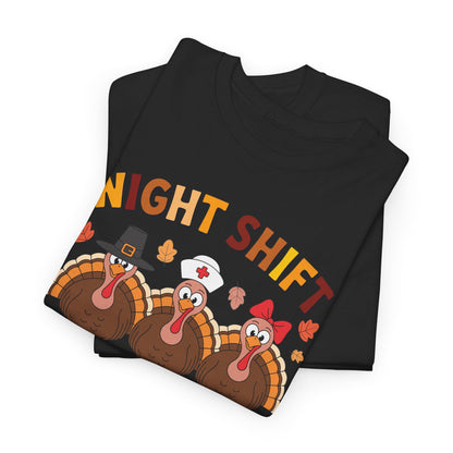 Night Shift Gobble Squad Night Worker Staff Thanksgiving T-Shirt
