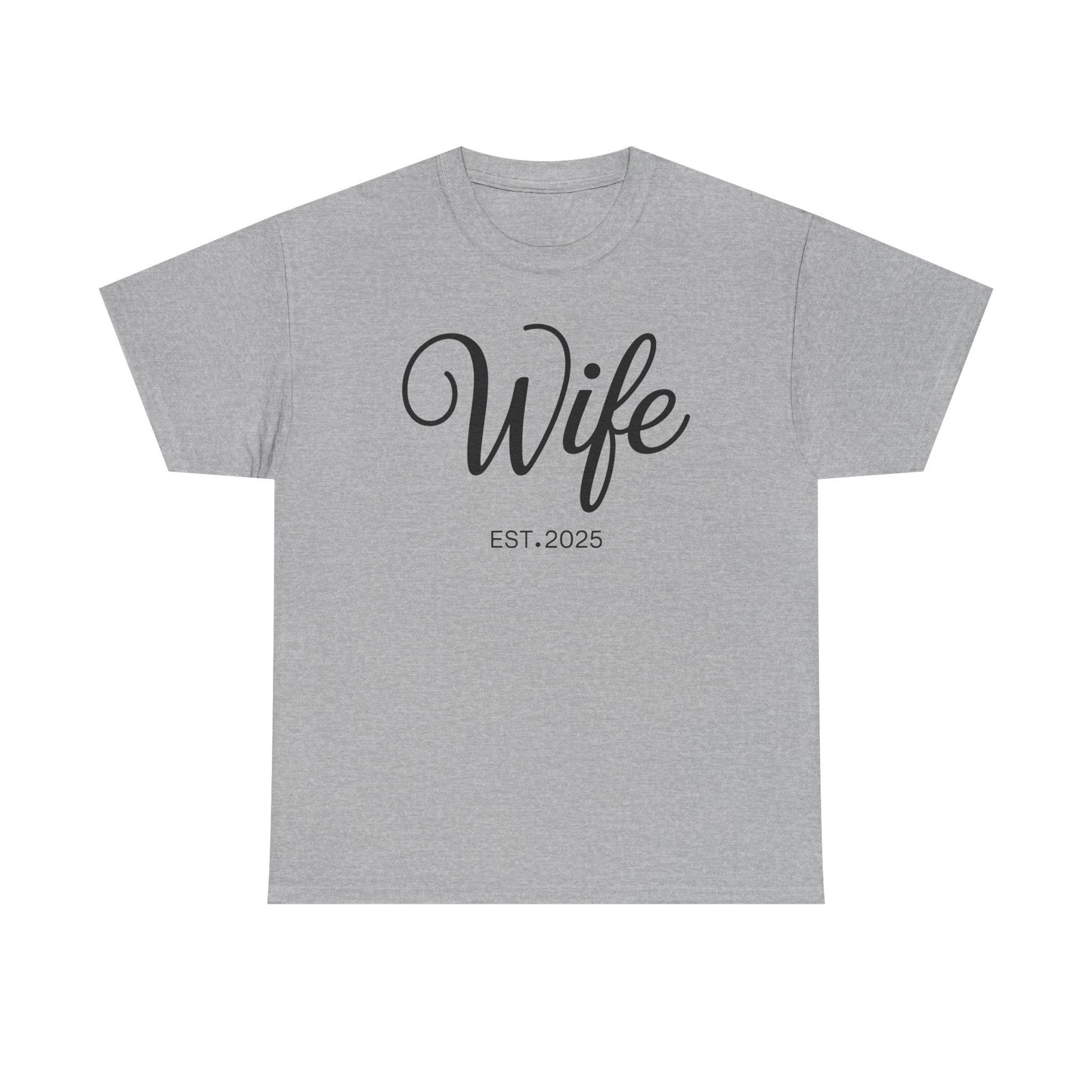 Wife Est 2025 Just Married Honeymoon Wedding Couples T-Shirt