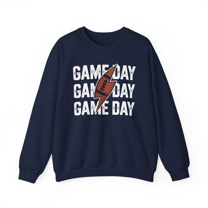 Vintage Game Day Football Lightning Bolt Funny Team Sport Sweatshirt
