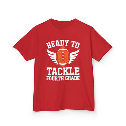 Ready To Tackle Fourth Grade Back To School Football T-Shirt