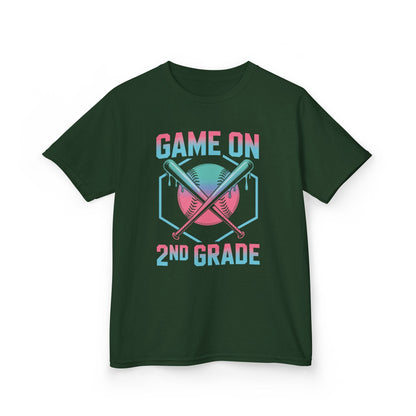 2nd Grade Back to School Baseball Drip Ice Cream Game On Kid T-Shirt