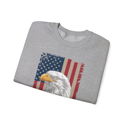 American Flag Bald Eagle Patriotic Red White Blue Sweatshirt