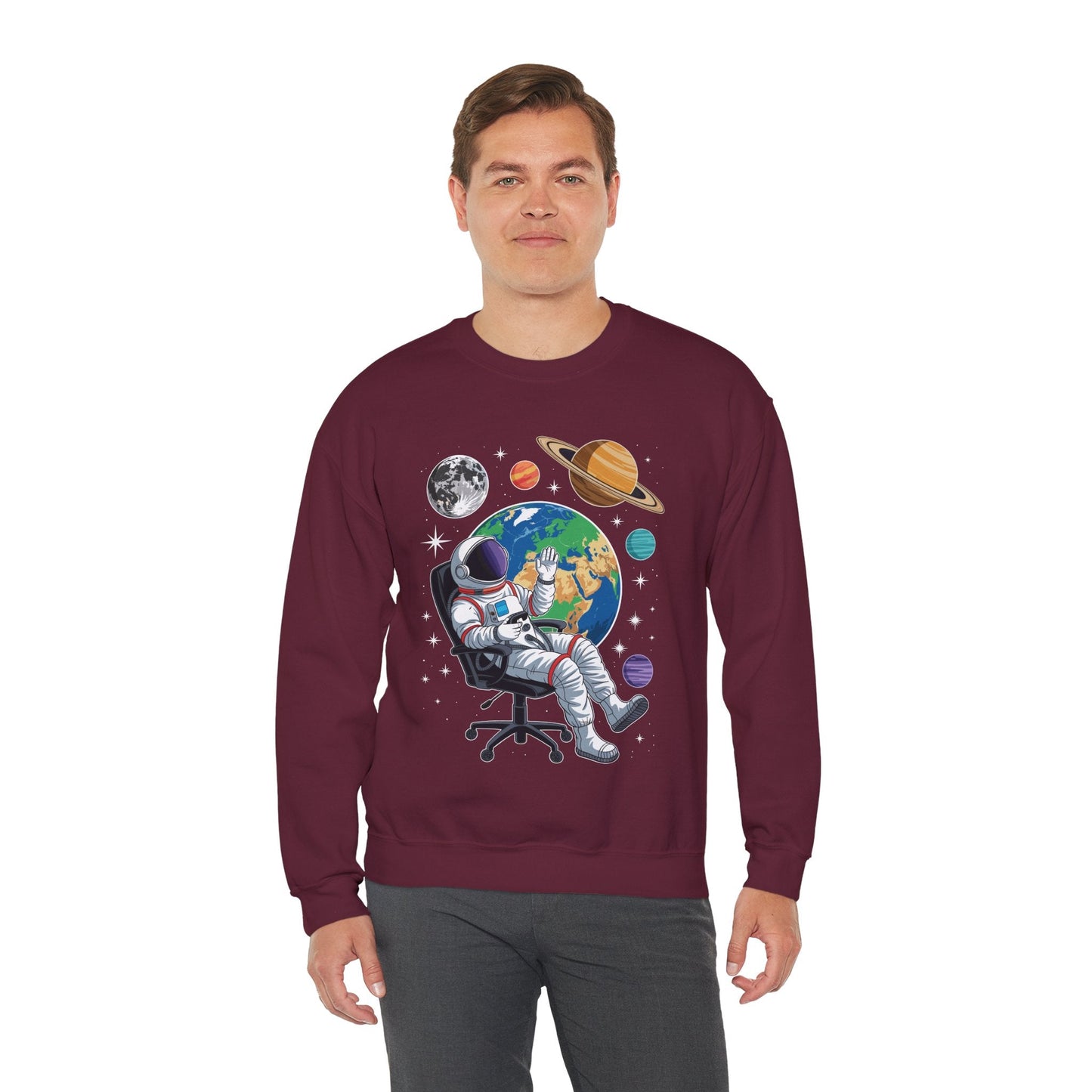 Astronaut Gamer Space Gaming System Planets Sweatshirt