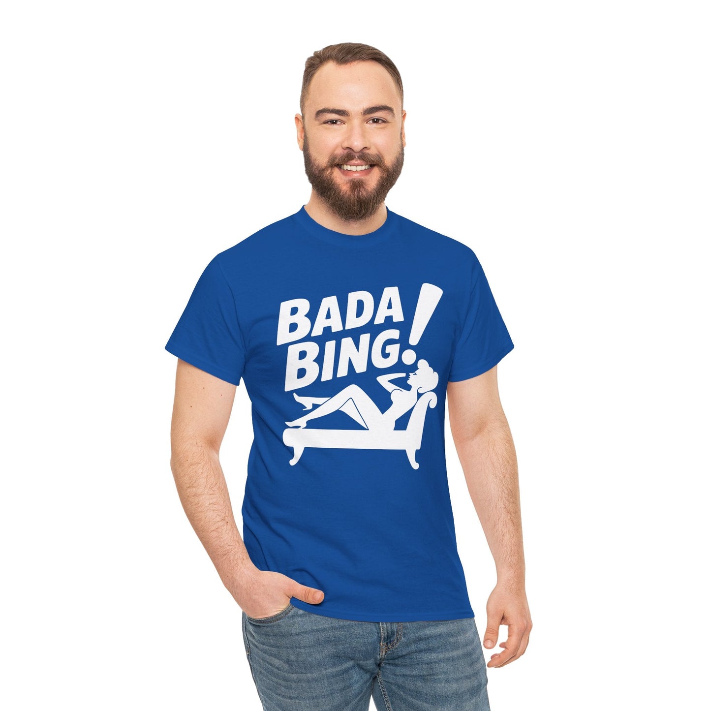 Funny Vintage Bada Sarcastic Bing Retro Sexy Girl Bada Bam T-Shirt