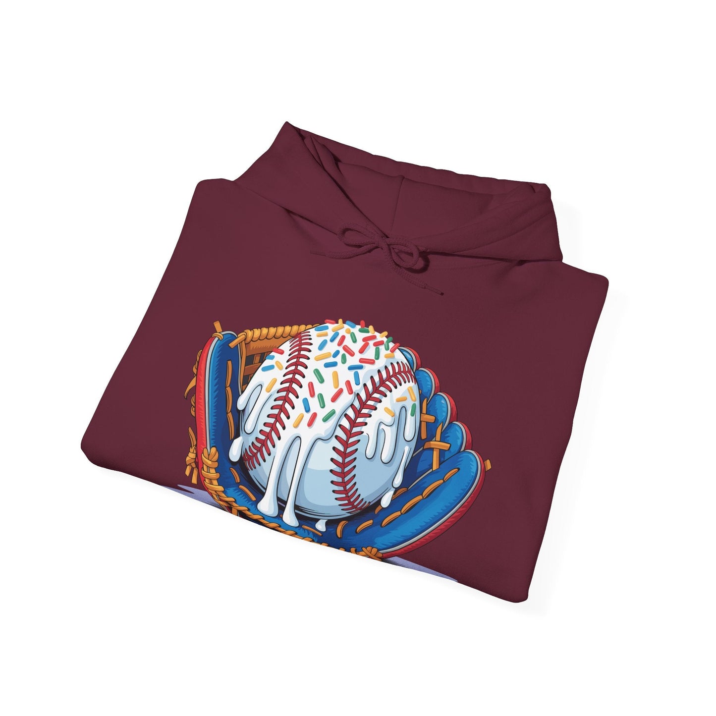 Baseball Drip Ice Cream Sprinkles Baseball Glove Hoodie