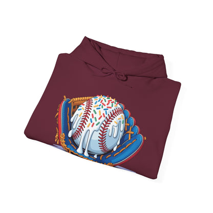 Baseball Drip Ice Cream Sprinkles Baseball Glove Hoodie