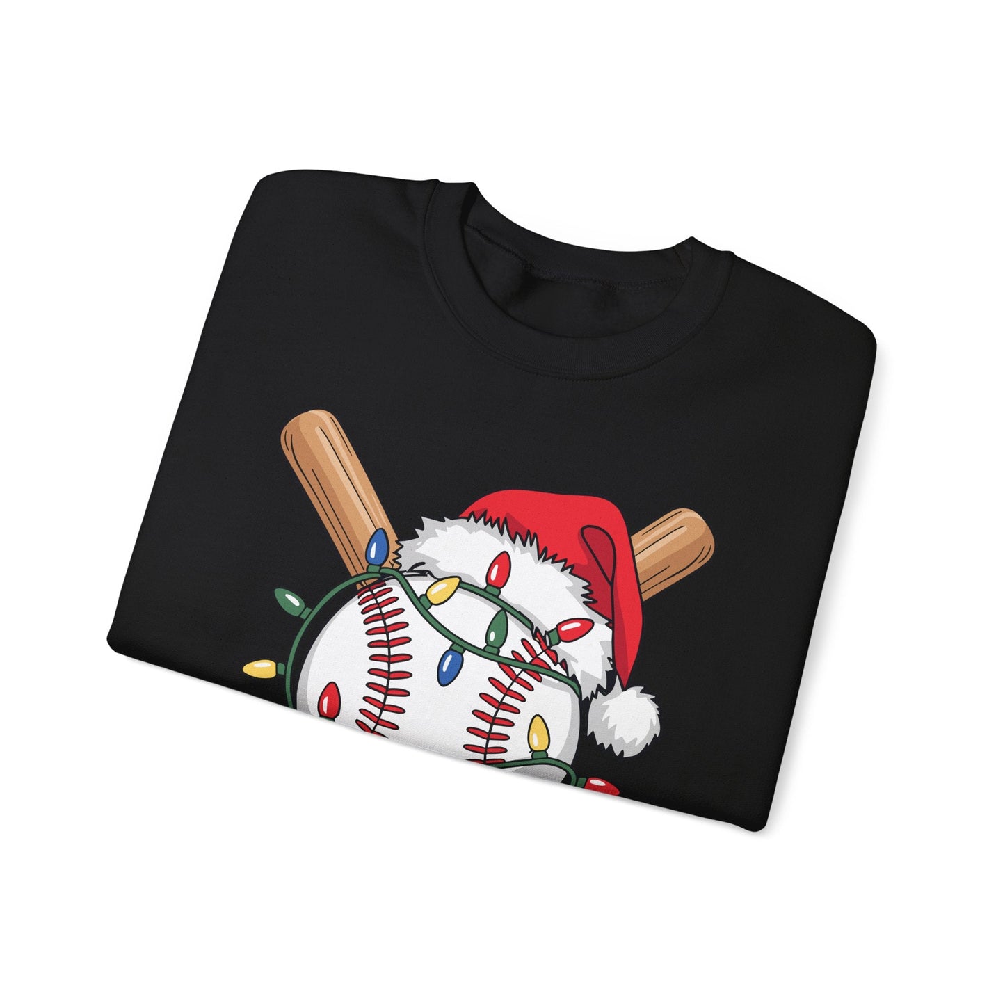 Santa Sports Design For Men Boys Christmas Baseball Player Sweatshirt