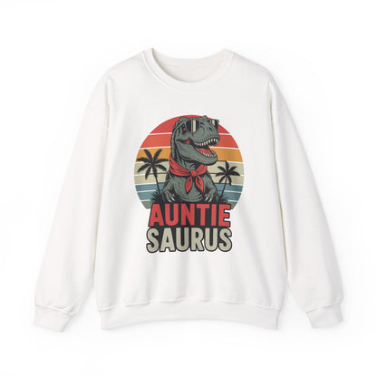 Auntiesaurus T Rex Dinosaur Auntie Saurus Family Matching Sweatshirt