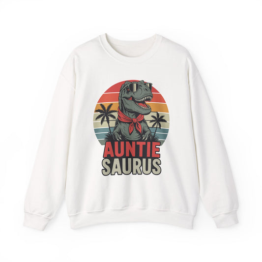 Auntiesaurus T Rex Dinosaur Auntie Saurus Family Matching Sweatshirt