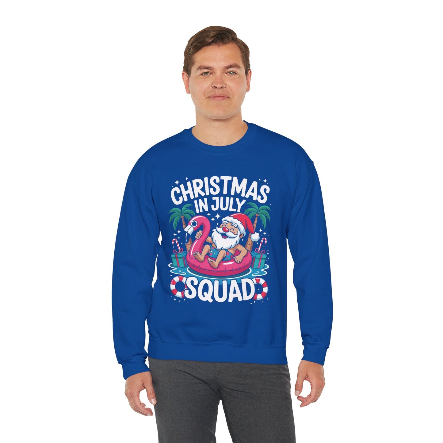 Christmas In July 2025 Squad Summer Beach Vacation Xmas Cool Sweatshirt