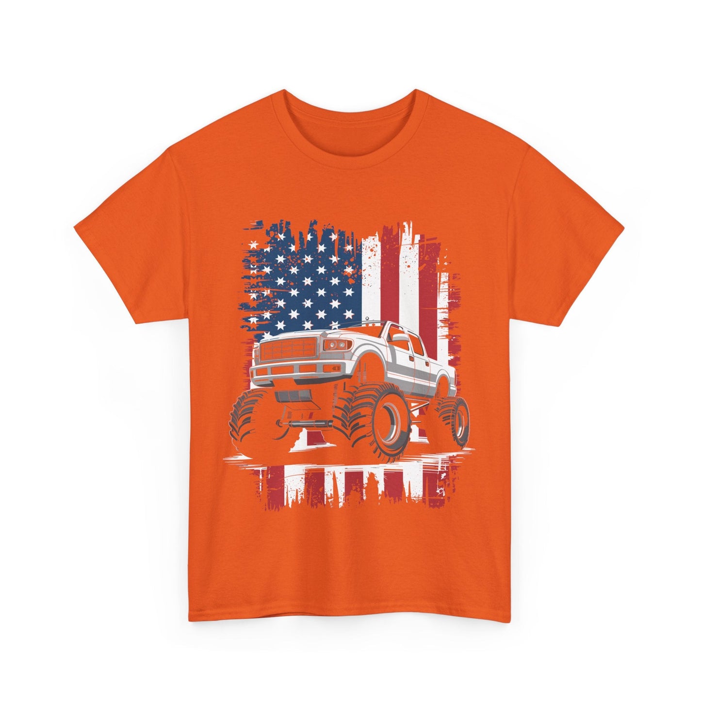 Monster Truck USA Flag American T-Shirt