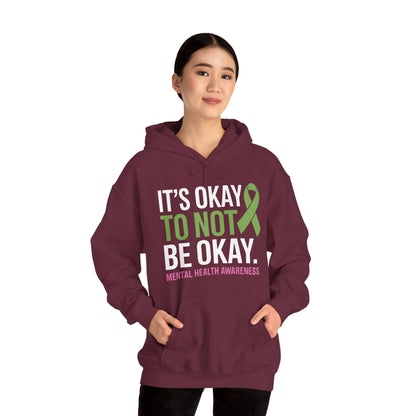 Its Okay To Not Be Okay Mental Health Awareness Ribbon Hoodie