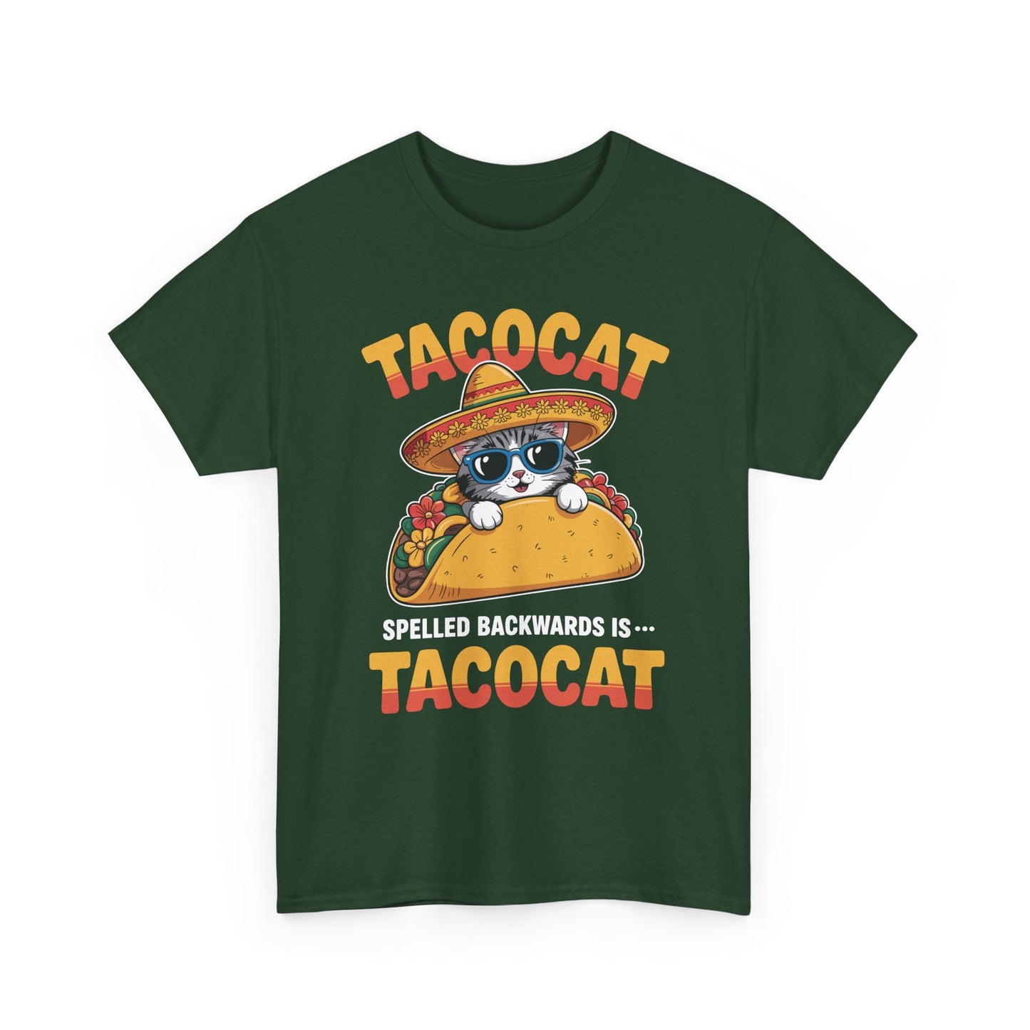 Tacocat Spelled Backwards Taco Cat Cinco De Mayo T-Shirt Men Women